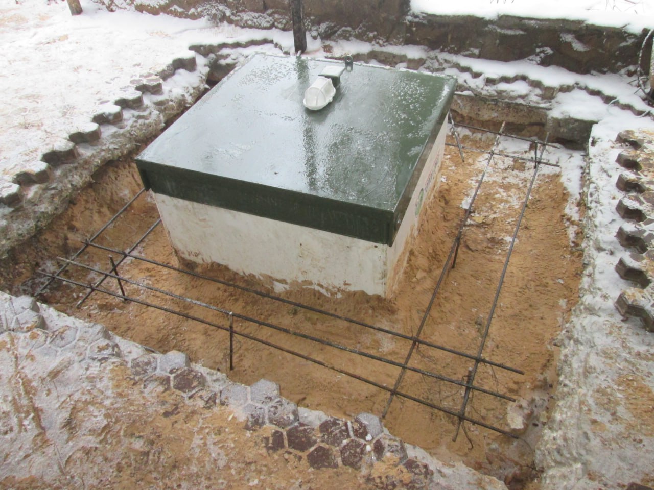 Установка септика зимой — технология